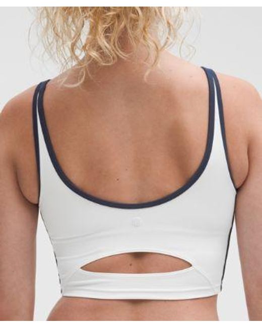 lululemon athletica White Scoop-Neck Cutout Tennis Tank Top