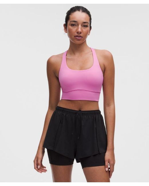 lululemon athletica Red – Energy Longline Sports Bra Medium Support, B-D Cups Evolve – – Size Large