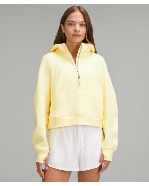 lululemon Plush Oversized HalfZip Hoodie With Pockets in Natural Lyst