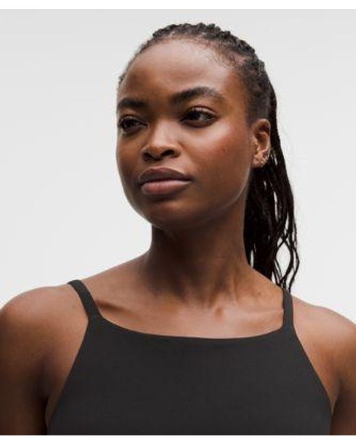 lululemon athletica Black – Focuser High-Neck Sports Bra Light Support, C/D Cup – – Size Large