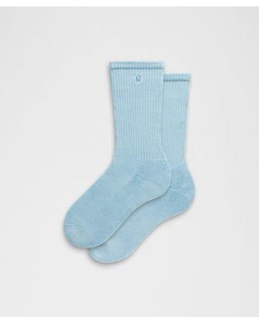 lululemon athletica Blue – Daily Essential Crew Socks – – Size Large
