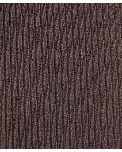 lululemon athletica Brown Ribbed Softstreme Zip-Leg High-Rise Cropped Pant 25"