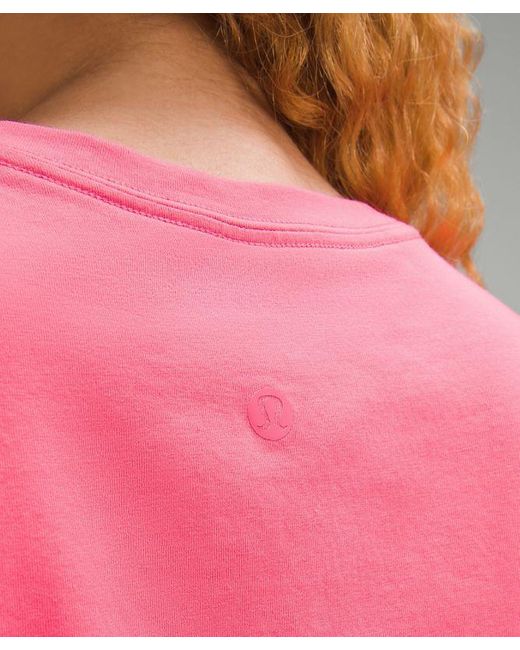 lululemon athletica Pink Love Curved-hem Crewneck T-shirt