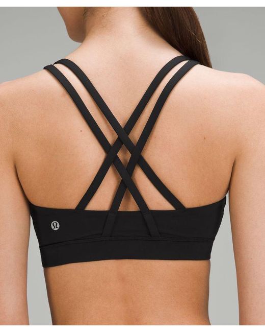 lululemon athletica Black Energy Sports Bra Medium Support