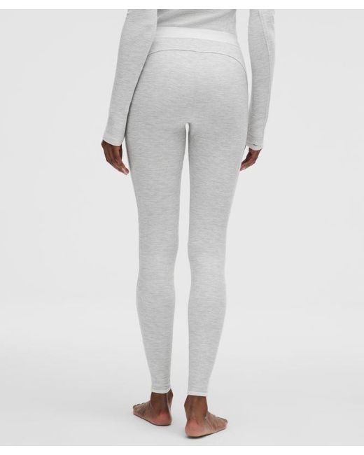 lululemon athletica White – Waffle-Knit High-Rise Base Layer Tight Leggings – 28" – Color Light/ – Size Large
