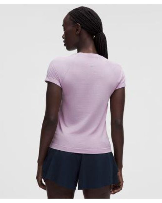 lululemon athletica Purple – Swiftly Tech Short-Sleeve Shirt 2.0 Waist Length – – Size 14