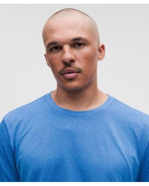 lululemon athletica Blue Metal Vent Tech Relaxed-Fit Short-Sleeve Shirt for men