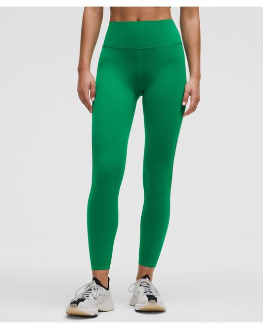lululemon athletica Green – Wunder Train Mesh Panel High-Rise Tight Leggings – 25" – – Size 4
