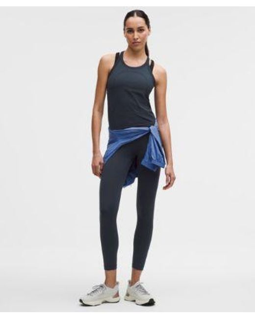 lululemon athletica Blue – Swiftly Tech Round-Neck Racerback Tank Top 2.4 Waist Length – – Size 4