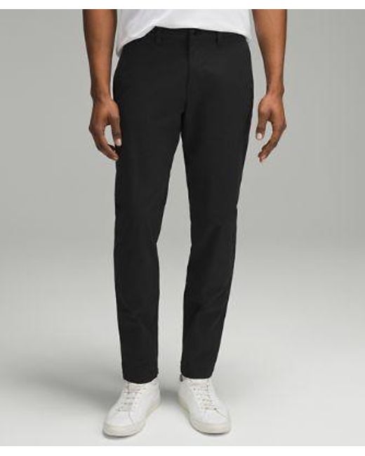 lululemon athletica Black Abc Slim-fit Trousers 34"l Stretch Cotton Versatwill for men