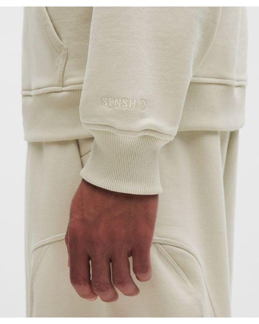 lululemon athletica Natural – Organic Cotton Transformable Crew Sweatshirt Slnsh Collection – Color Khaki – Size Large for men