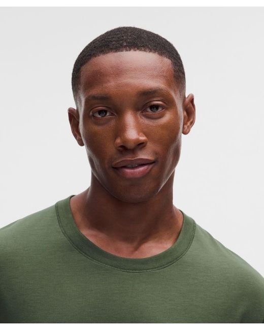 lululemon athletica Green – Everyday Classic Long-Sleeve T-Shirt – Cotton-Blend – – Size Large for men