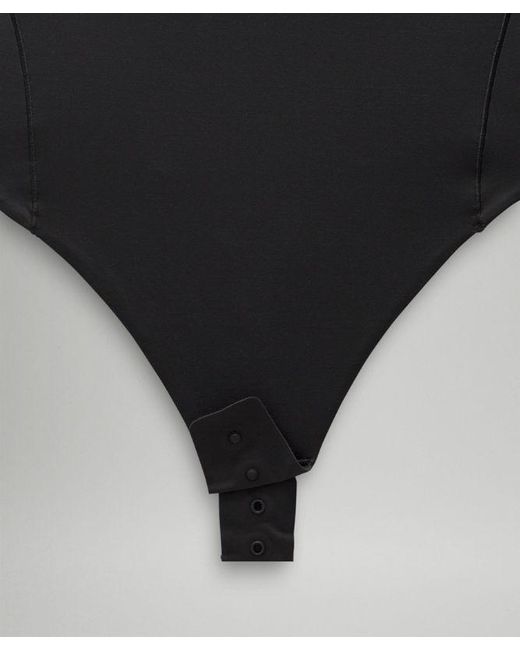lululemon athletica Black Wundermost Ultra-Soft Nulu Square-Neck Sleeveless Bodysuit