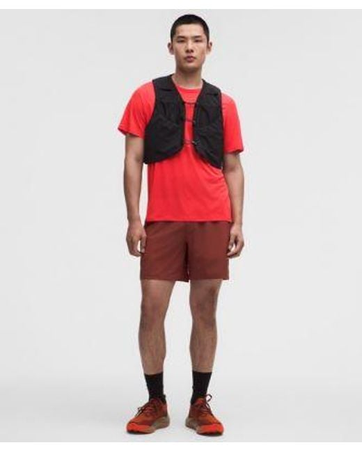 lululemon athletica Red – Pace Breaker Linerless Shorts – 7" – – for men