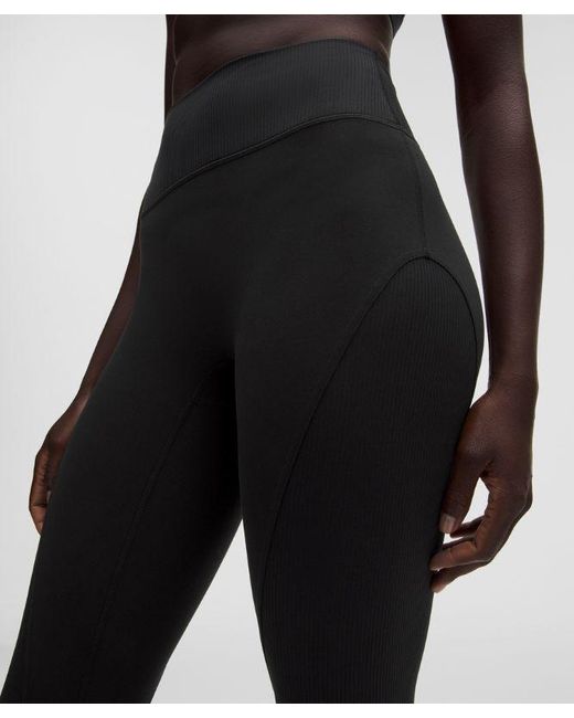 lululemon athletica Black Nulu And Mesh No Line High-Rise Studio Tight 25"