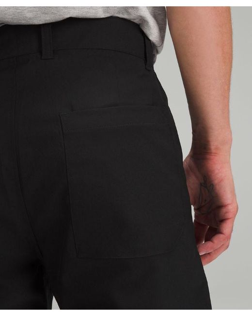lululemon athletica Black Relaxed-tapered Twill Trousers for men