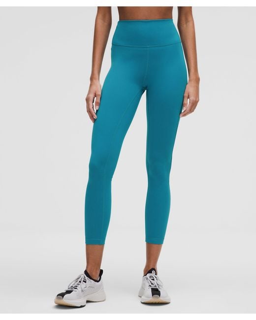 lululemon athletica Blue Wunder Train Mesh Panel High-Rise Tight 25"