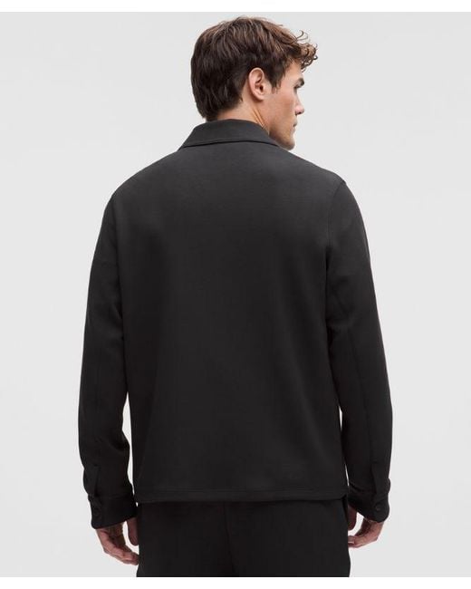 lululemon athletica Black – Smooth Spacer Collared Full Zip Hoodie – – Size Large for men