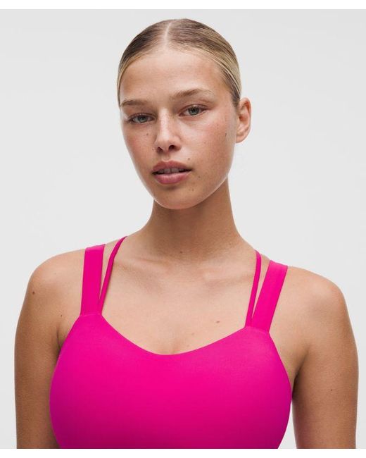 lululemon athletica Pink Like A Cloud Longline Bra