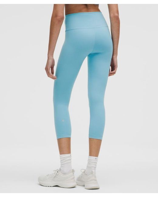 lululemon athletica Blue – Wunder Train High-Rise Crop Leggings – 21" – – Size 4