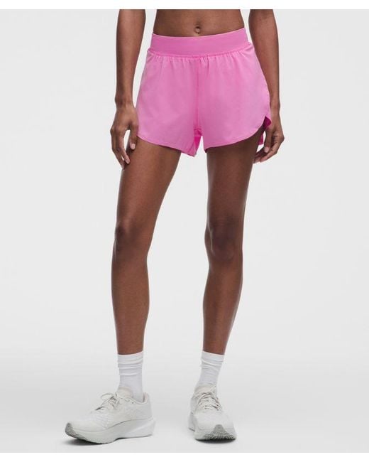 lululemon athletica Red – Fast And Free High-Rise Classic-Fit Split Shorts – 3" – – Size Large
