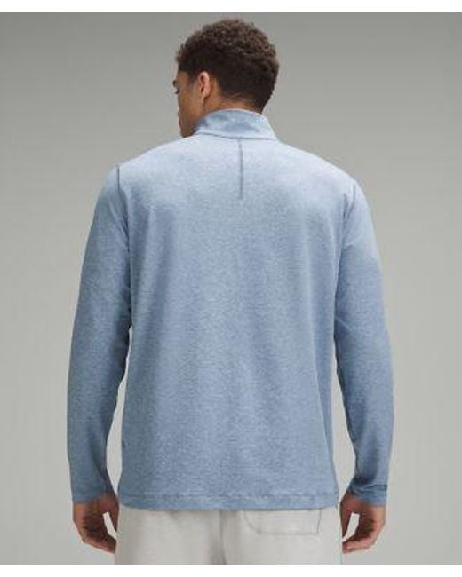 lululemon athletica Blue – Soft Jersey Half Zip Long-Sleeve Top – – for men