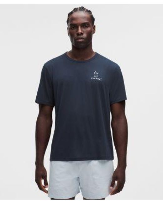 lululemon athletica Blue Mile Maker Mesh Short-Sleeve Shirt for men