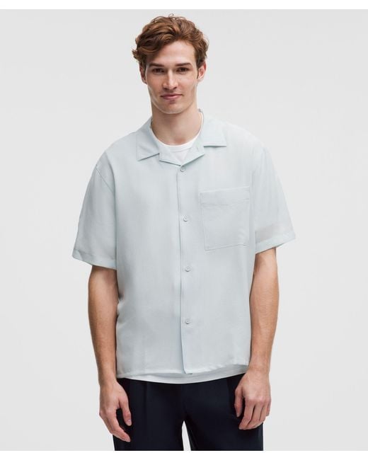lululemon athletica White Lightweight Camp Collar Button-Up Shirt for men