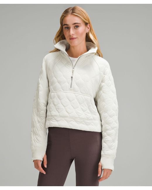 lululemon athletica Gray Scuba Oversized Quilted Half Zip