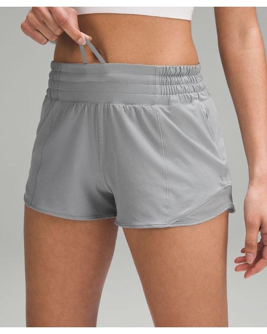 lululemon athletica Blue Hotty Hot High-rise Lined Shorts - 2.5" - Color Grey - Size 10