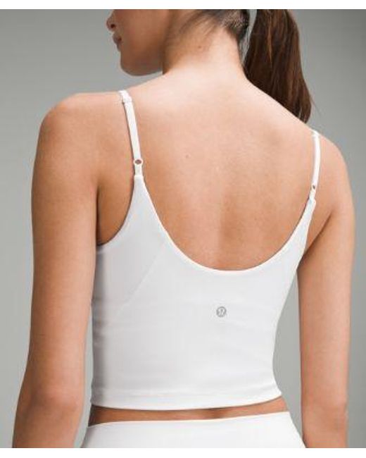 lululemon athletica Gray Align Cropped Cami Tank Top Light Support, A/B Cup