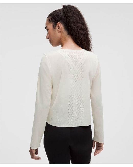 lululemon athletica White – Fast And Free Long-Sleeve Shirt – – Size Large