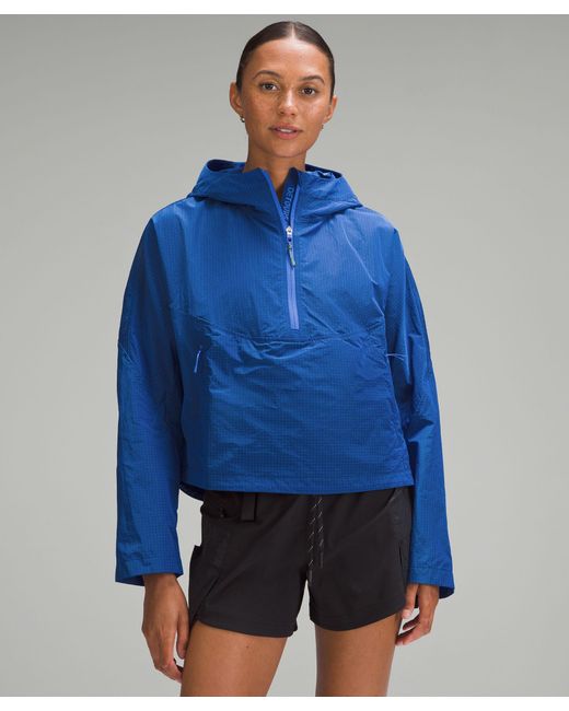 lululemon athletica Blue Ripstop Half-zip Hiking Pullover