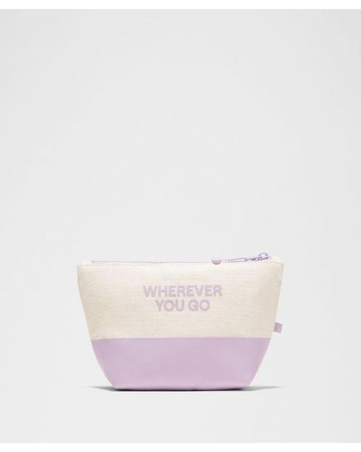 lululemon athletica Pink – Canvas Pouch Bag Mini Wordmark –