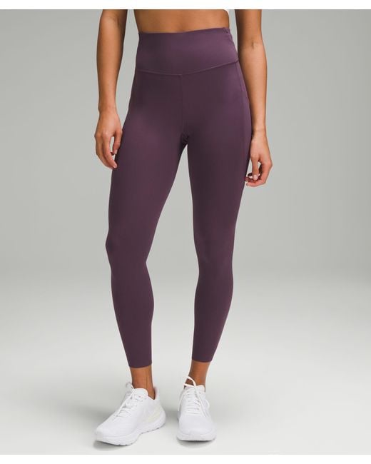 lululemon athletica Fast And Free High-rise Tight Leggings Pockets - 25 -  Color Purple - Size 10