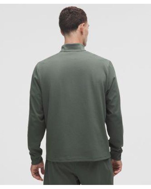 lululemon athletica Green – Reflective Knit Running Half Zip Long-Sleeve Top – – Size Medium for men