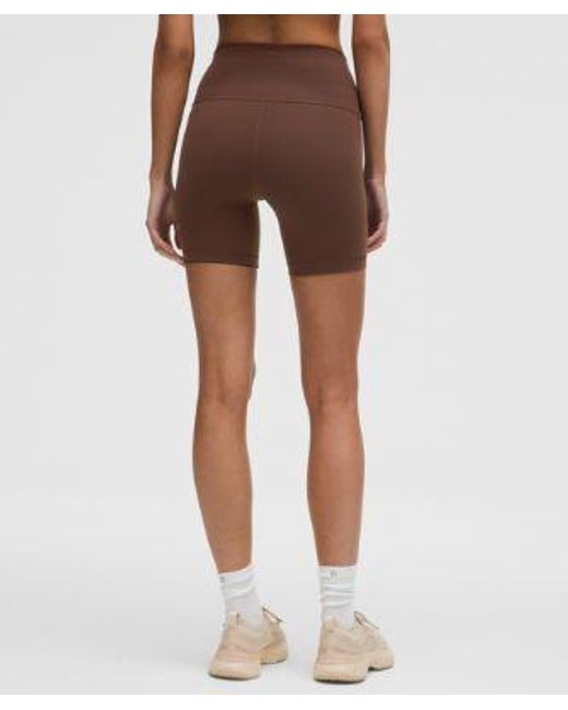 lululemon athletica Brown Wunder Train High-Rise Short 6"