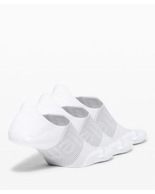 lululemon athletica Power Stride No-show Socks With Active Grip 3 Pack - Color White - Size L