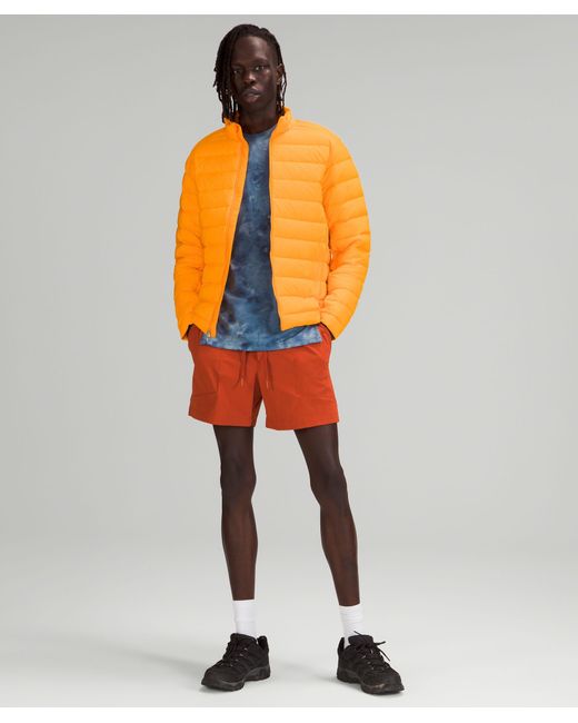 lululemon athletica Orange Navigation Down Jacket for men