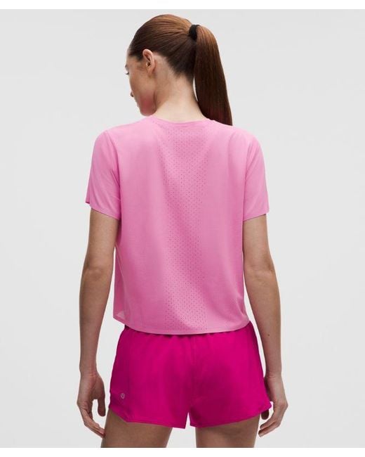 lululemon athletica Purple – Fast And Free Short-Sleeve Shirt – – Size Large