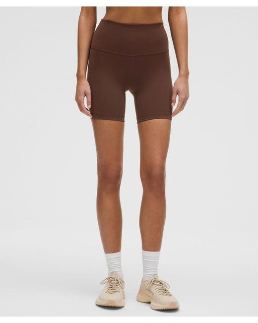 lululemon athletica Brown Wunder Train High-Rise Short 6"