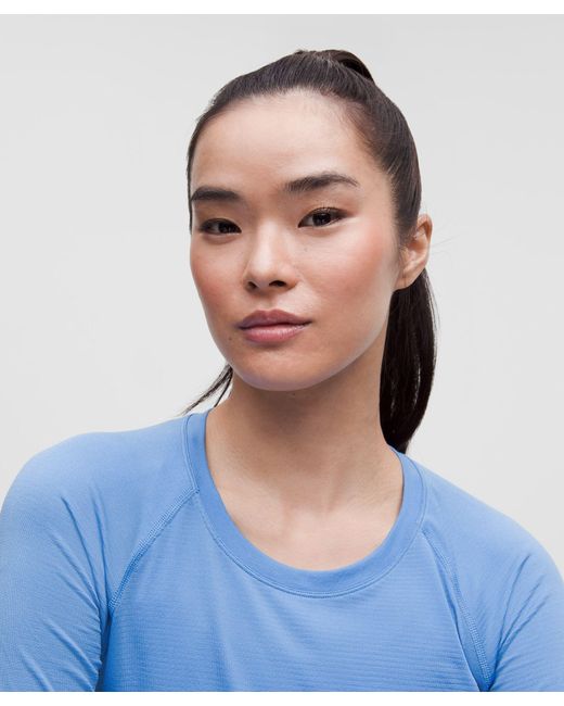 lululemon athletica Blue – Swiftly Tech Long-Sleeve Shirt 2.4 Waist Length – – Size 4