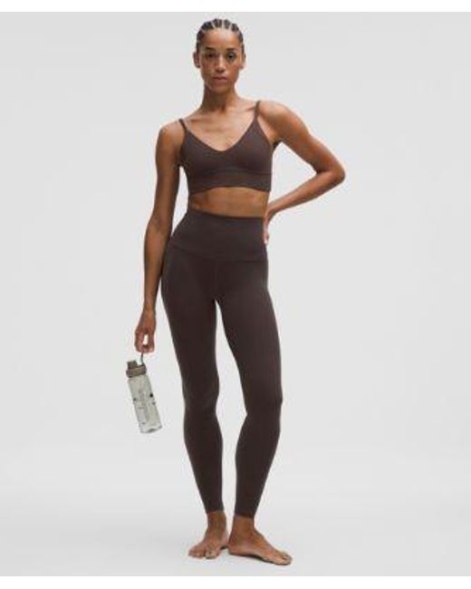 lululemon athletica Brown Focuser Scoop-Neck Bra Nulu