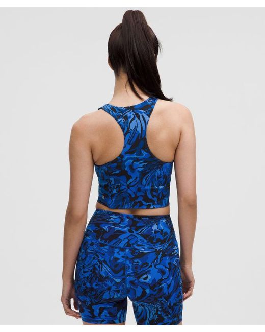 lululemon athletica Blue Swift Speed Cropped Tank Top