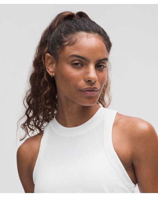 lululemon athletica White Jersey Training Tank Top