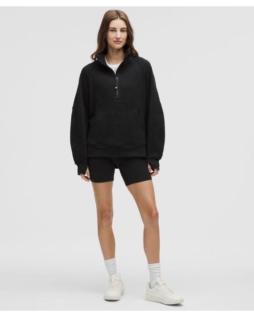 lululemon athletica Black Scuba Oversized Funnel-Neck Half Zip