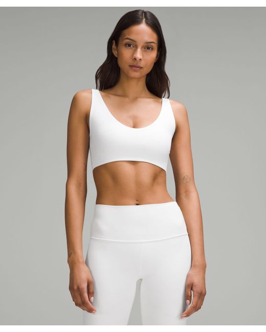 lululemon athletica White Bend This Scoop And Square Bra Light Support, A-c Cups
