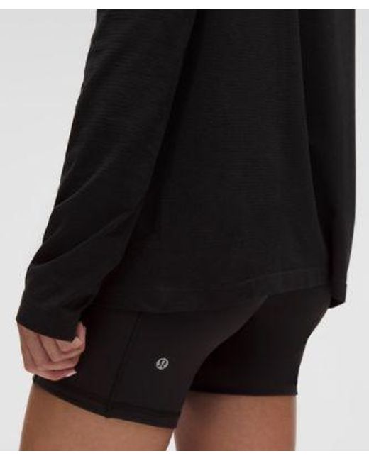 lululemon athletica Black – Swiftly Relaxed Long-Sleeve Shirt Hip Length Fit – – Size 4