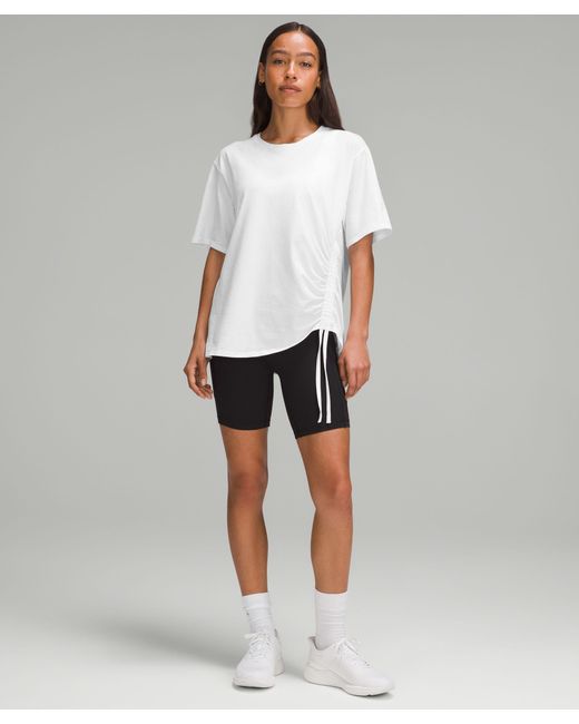 lululemon athletica White Side-cinch Cotton T-shirt