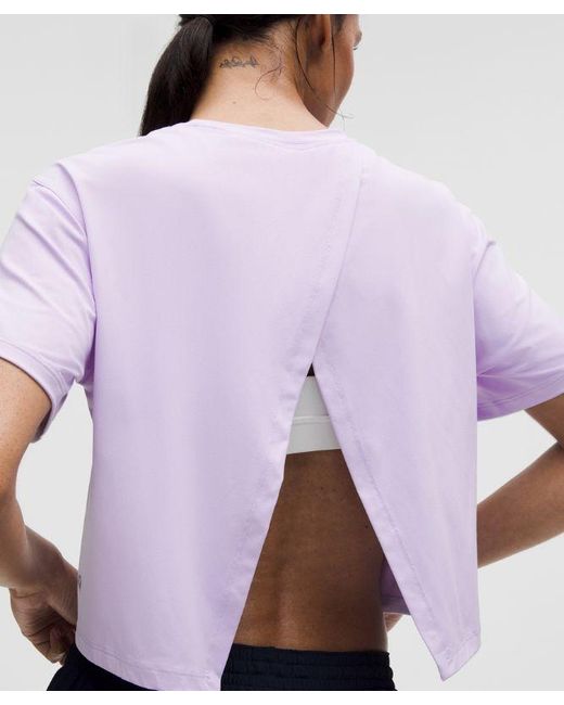 lululemon athletica Purple Pace Crush Cross-Back Graphic T-Shirt